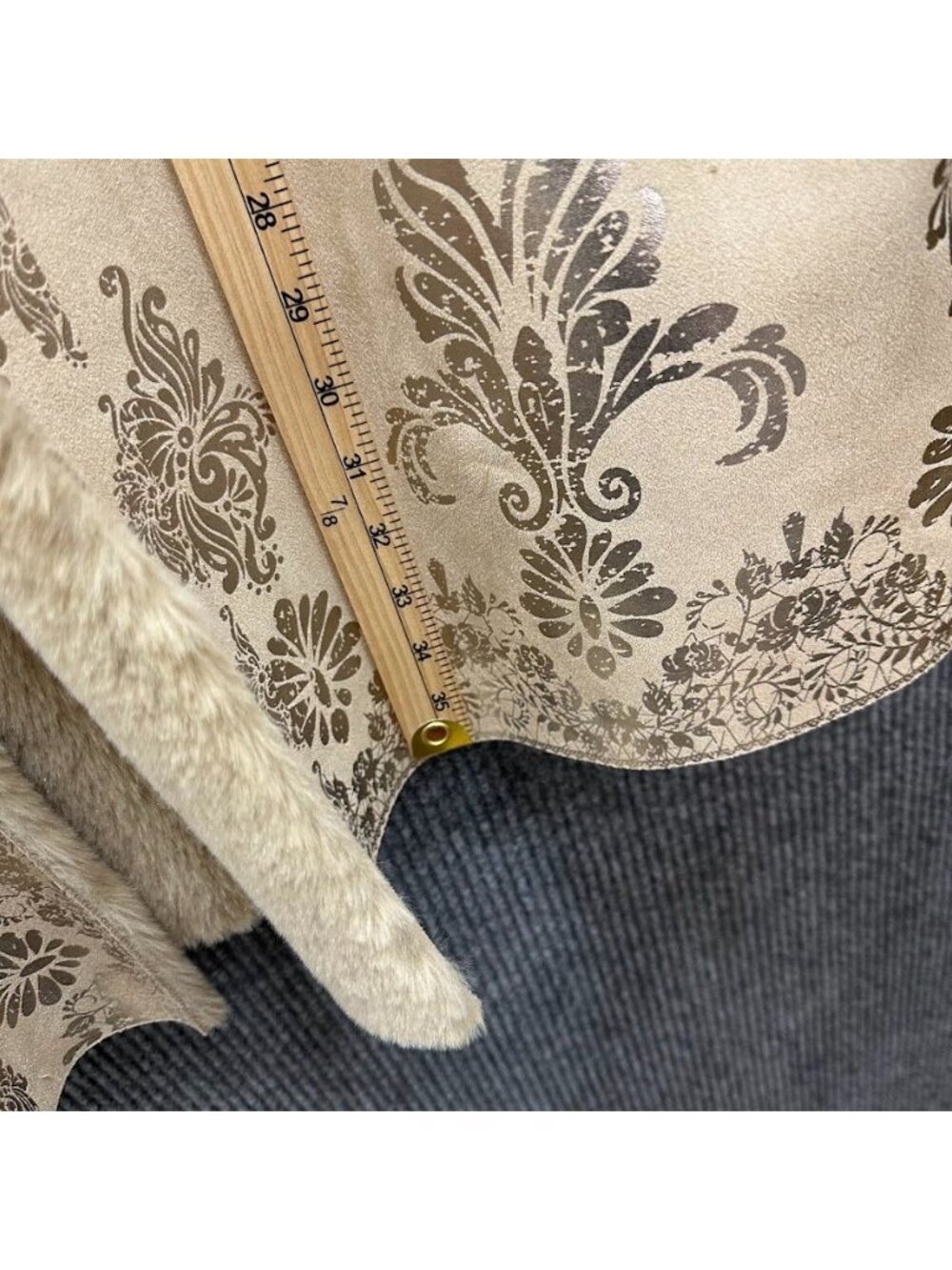 Soft Surroundings Brigitta Coat Embroidered Faux Fur Lined Womens Plus Size 1X - Picture 8 of 8